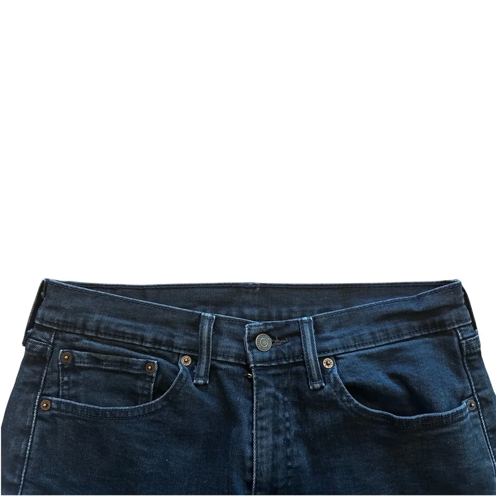Levis 505 Dark Wash Black Denim Regular Fit Straight Leg Jeans‎ Mens 32x30